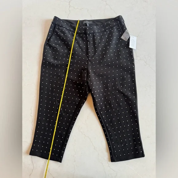 NWT Eloquii Sequin Black Capris - size 14 - Picture 6 of 10